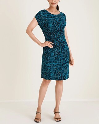 Travelers Classic Printed Cap-Sleeve Dress