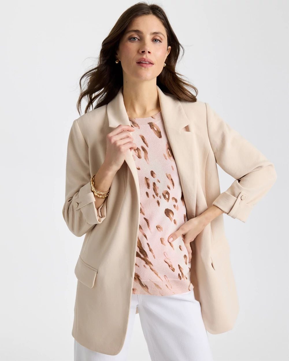 Boyfriend Crepe Blazer