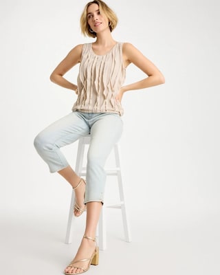 Girlfriend Slim Capri Jeans click to view larger image.