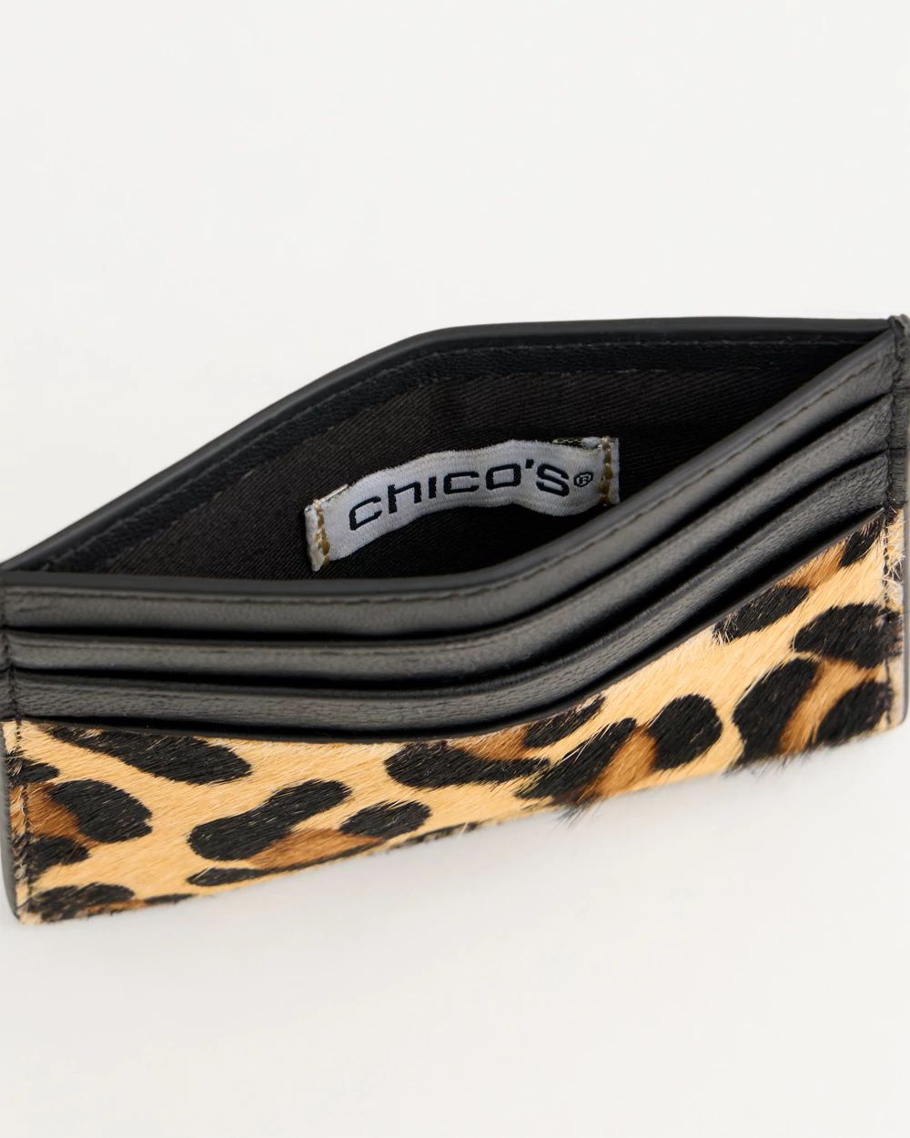 Leopard Hair Calf Card Wallet click to view larger image.