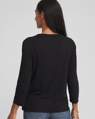 Slub Splitneck Button Tee click to view larger image.