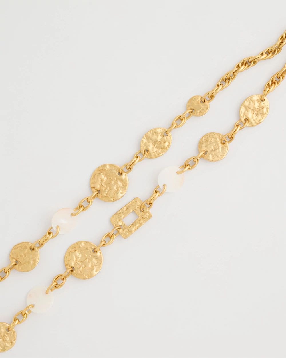 Pearl Hammered Short Necklace click to view larger image.