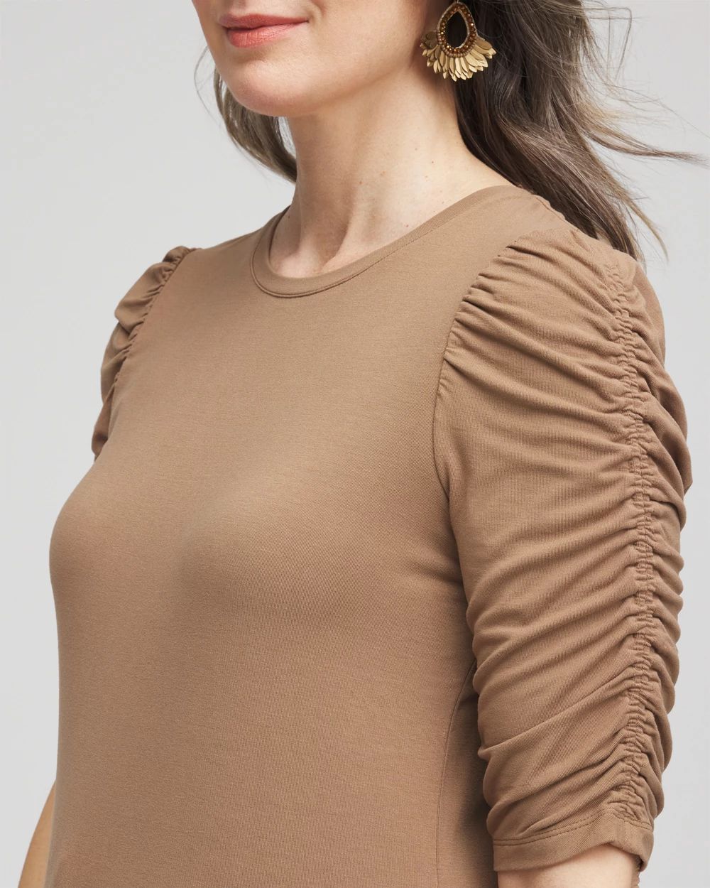 Touch of Cool™ Ruched Sleeve Tee