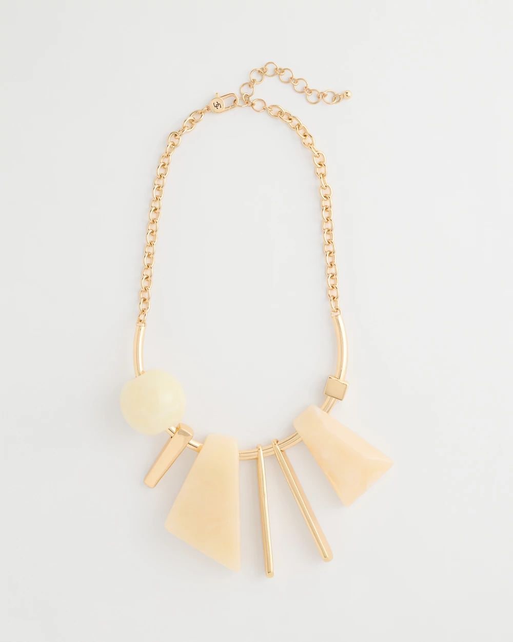 Faux Horn Geo Bib Necklace