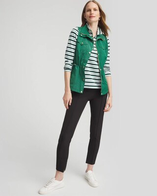 Zenergy® UPF Striped Mock Neck Golf Top