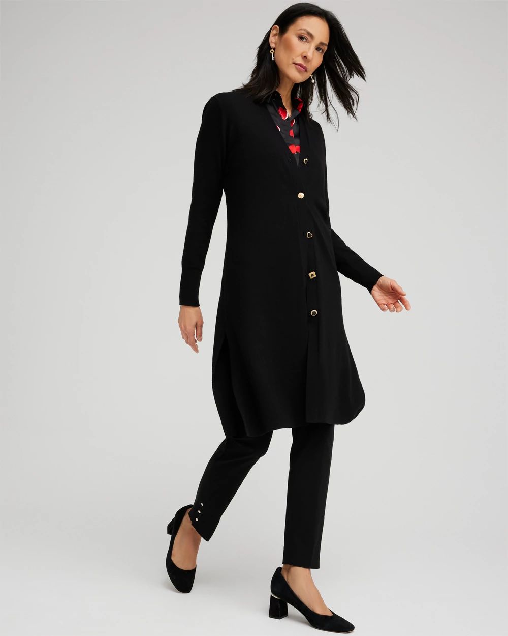 Cashmere Blend Duster Cardigan