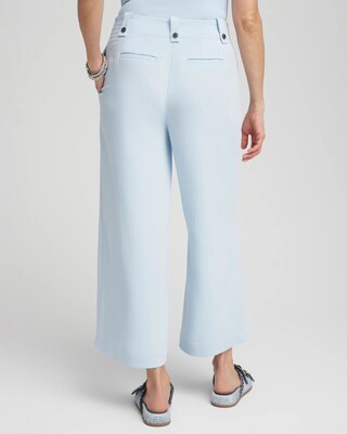Crepe Wide-Leg Culotte Pants click to view larger image.