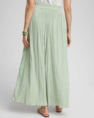 Pull-on Pleated Maxi Skirt click to view larger image.
