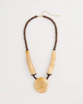 Chico's Originals Genuine Horn Pendant Necklace
