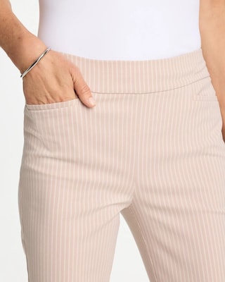 Brigitte™ Slim Twill Stripe Neutral Crop click to view larger image.