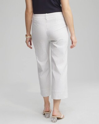 Petite Stripe Trapunto Cropped Pants