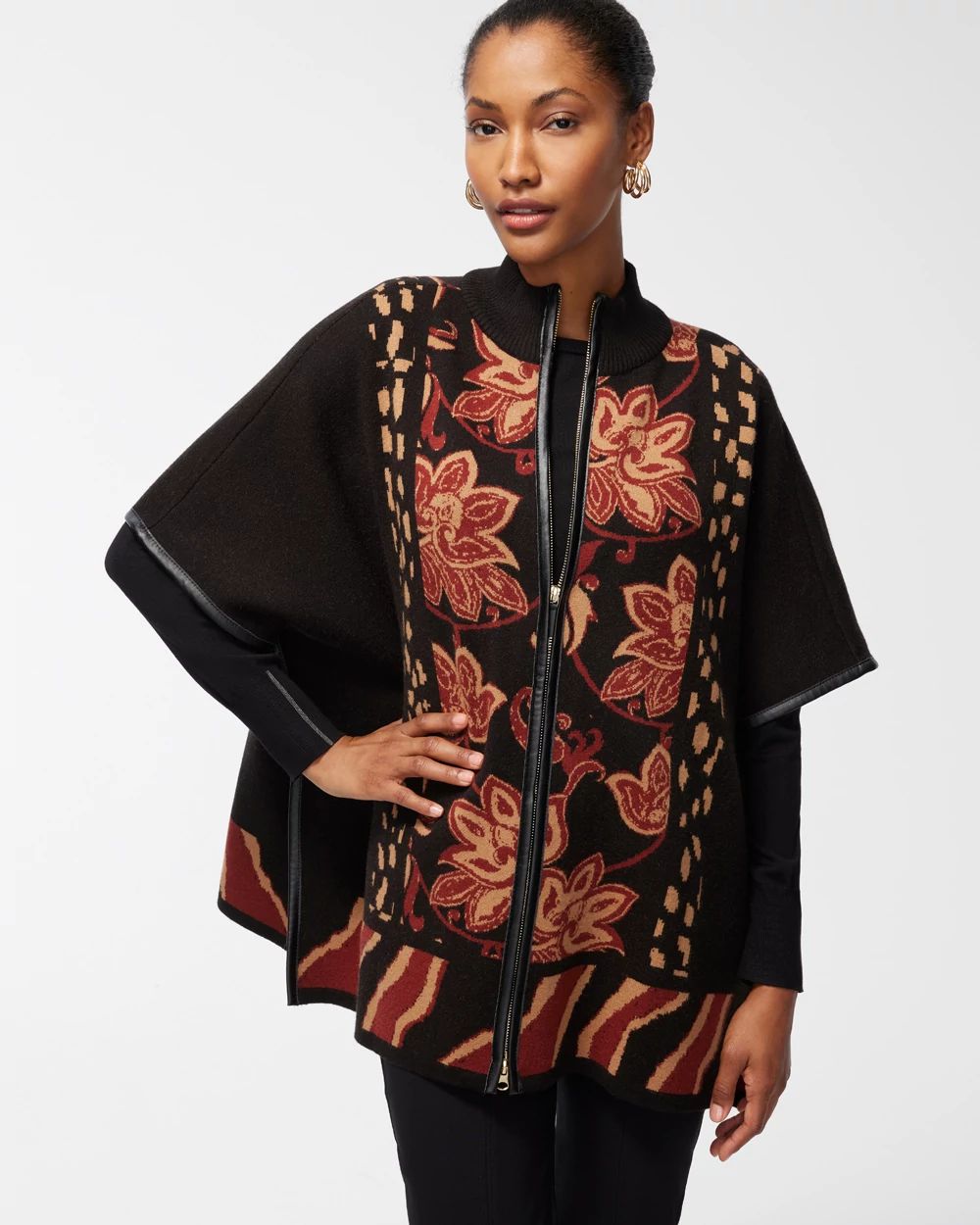 Zip Front Sweater Ruana