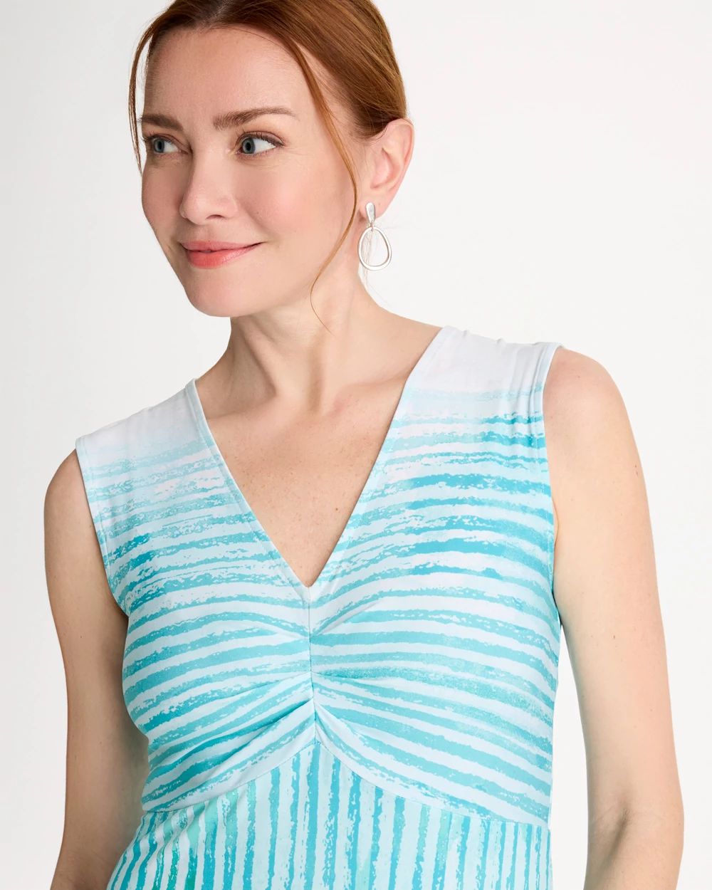 Ombre Coastal Striped Knit Dress click to view larger image.