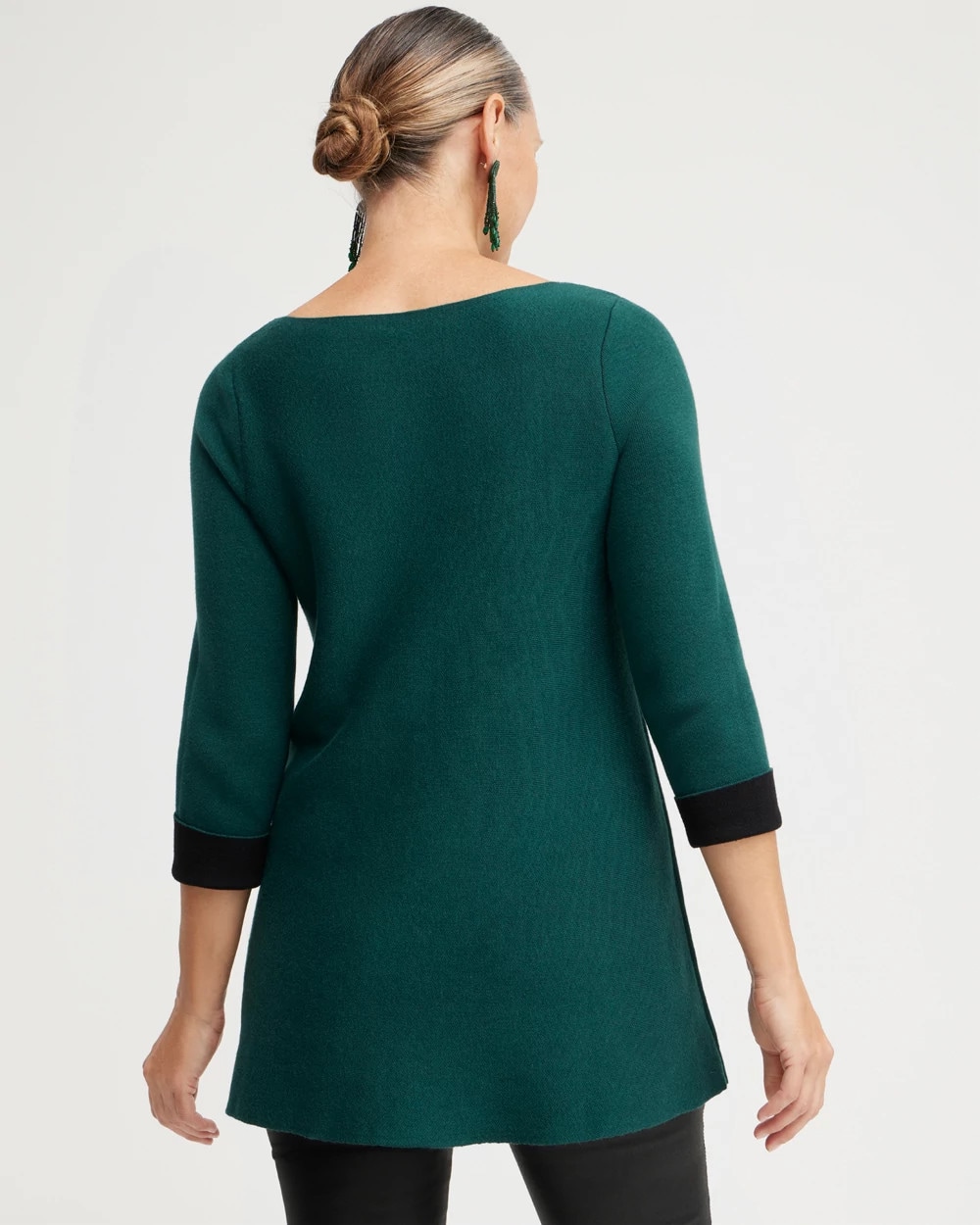 Green Double Knit Pullover Sweater