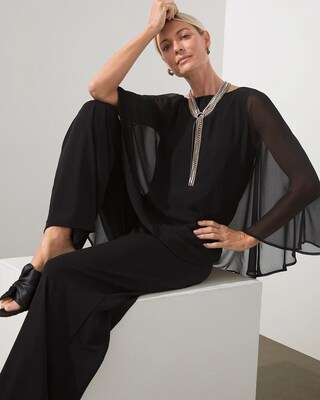 Chiffon Overlay Jumpsuit