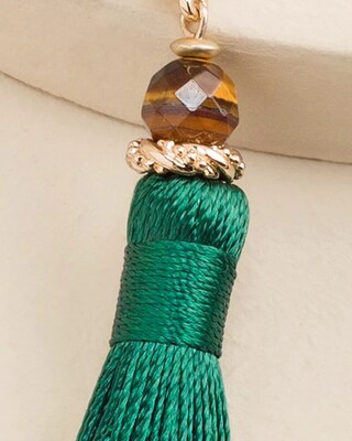 Green Tassel Earring