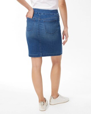 Pull-on Denim Skort