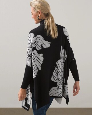 Jacquard Sweater Ruana