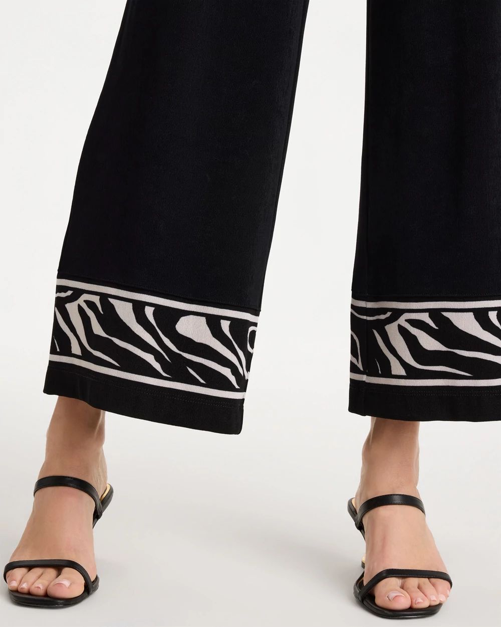 Abstract Zebra Cropped Pants