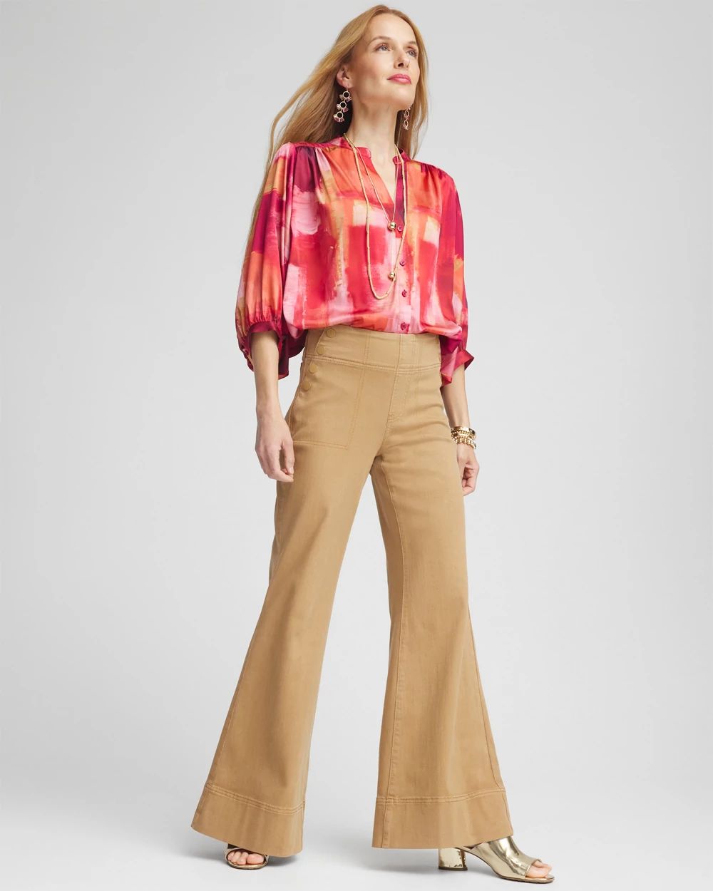 Petite Pull-On Flare Trouser Jeans