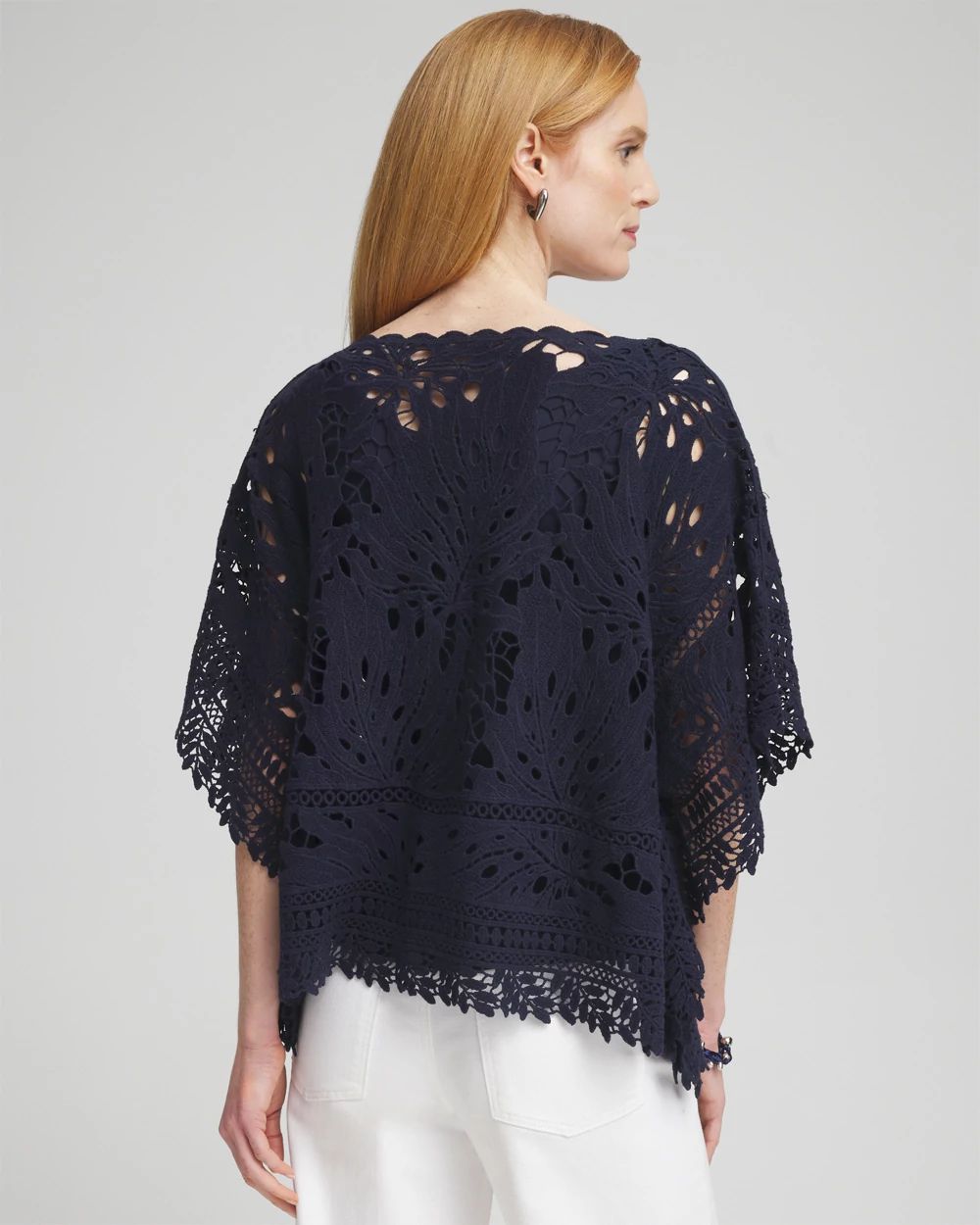 Lace Crochet Poncho click to view larger image.