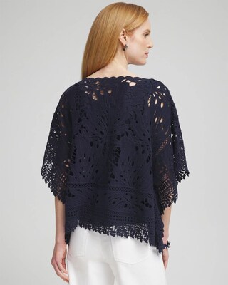 Lace Crochet Poncho click to view larger image.