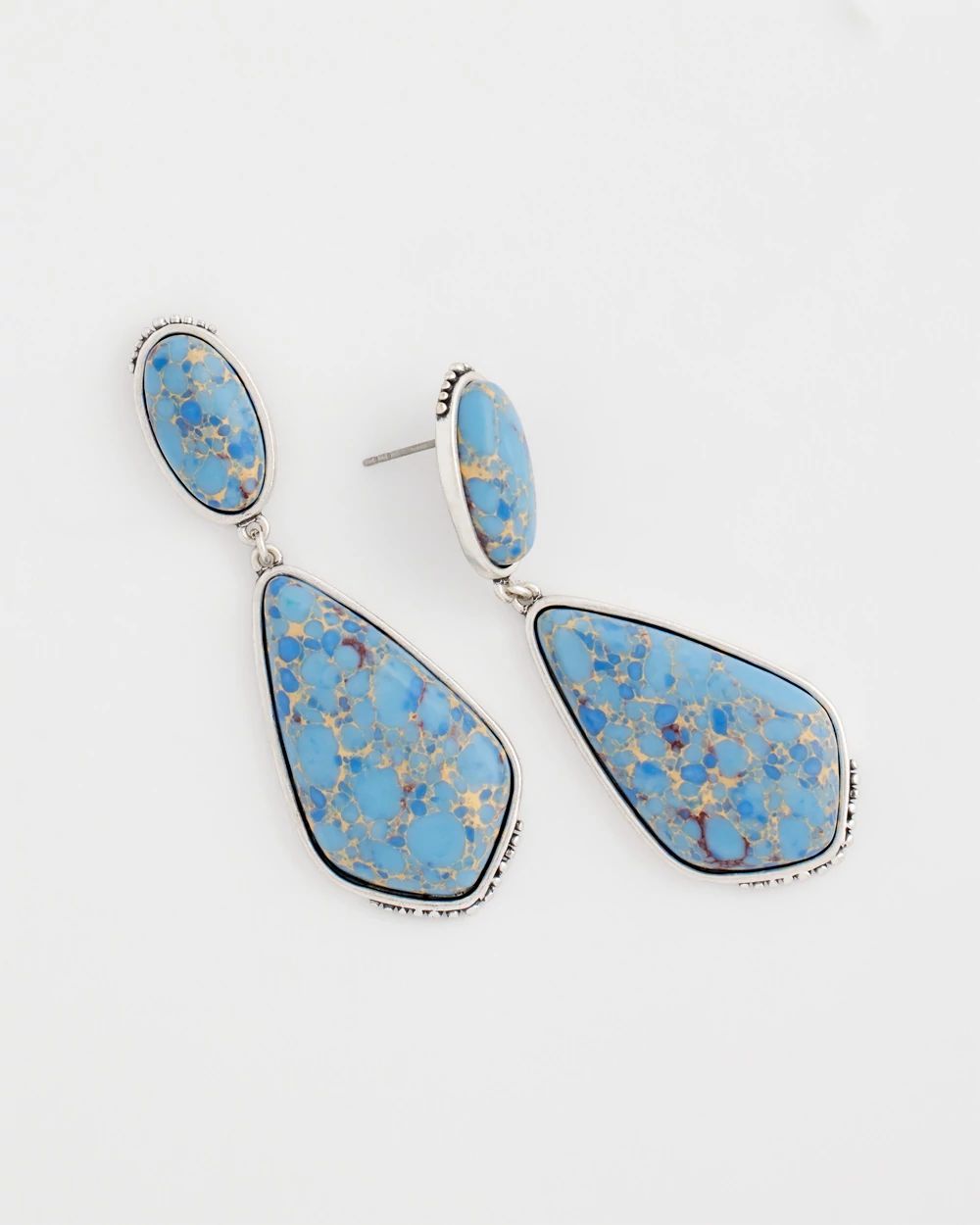 No Droop® Marbled Tiered Drop Earrings