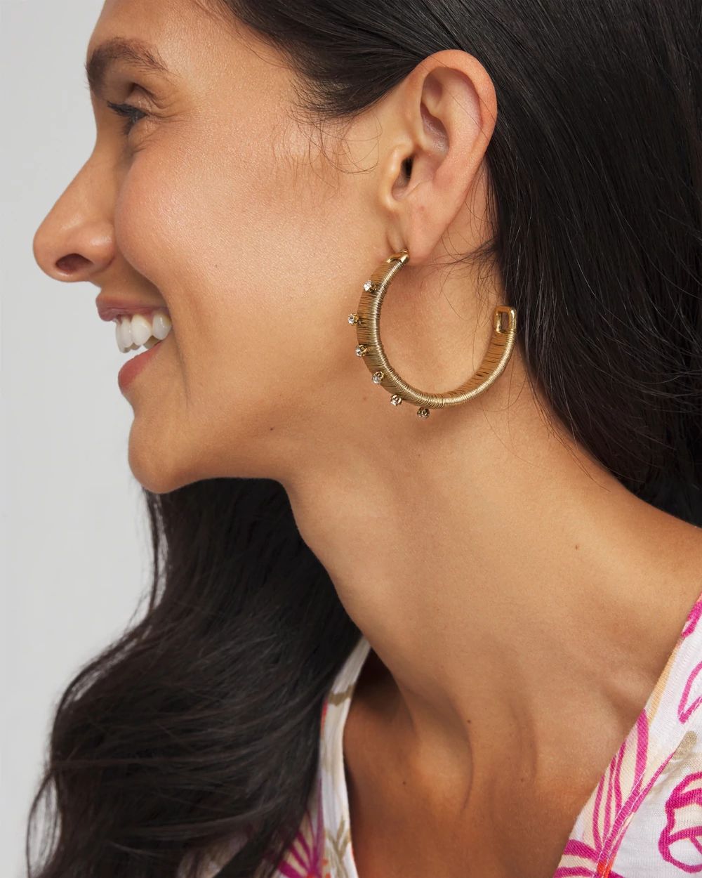 No Droop® Metal Wrapped Hoop Earrings