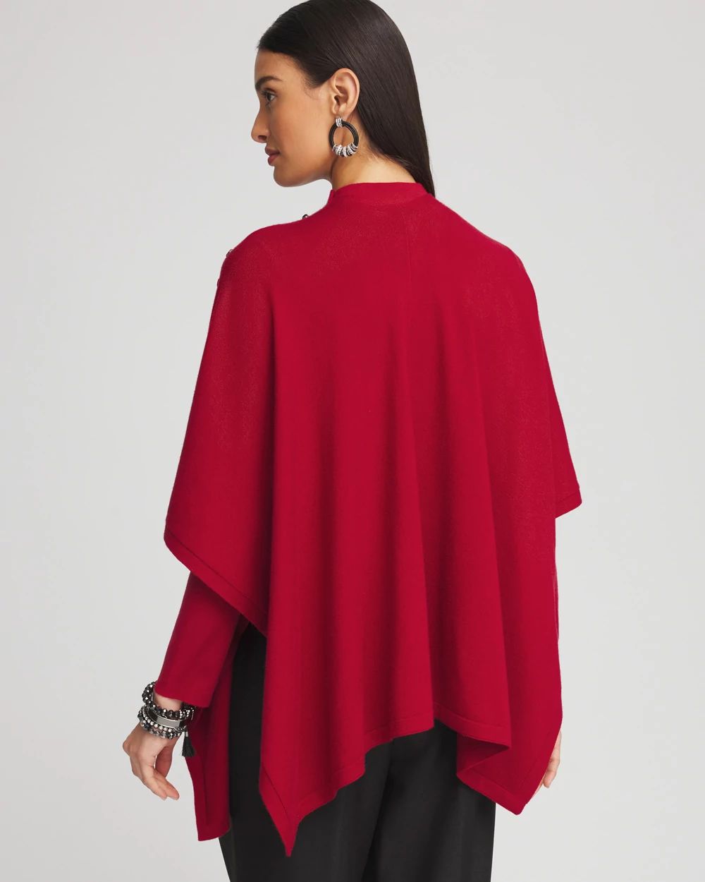 Embellished Knit Ruana click to view larger image.
