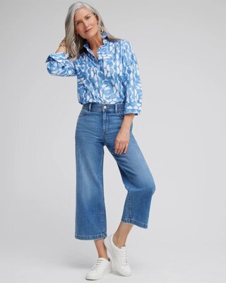 Cropped Wide Leg Jeans