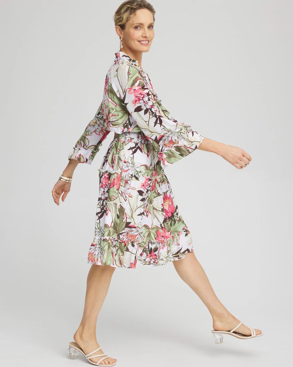 Ruffle Bell Sleeve Dress