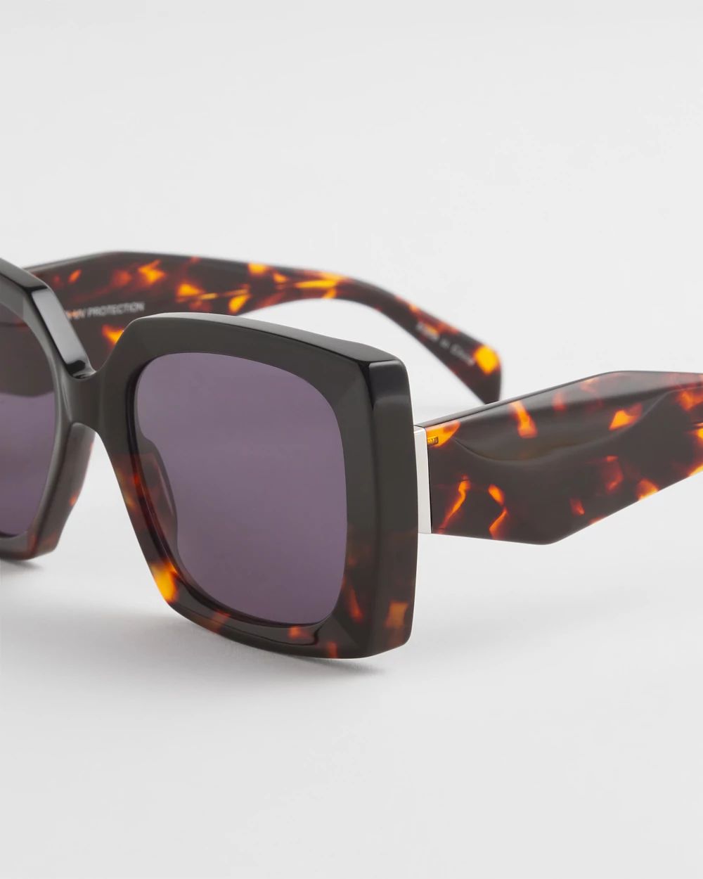 Faux Tort Rectangle Sunglasses