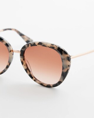 Tort Print Cateye Sunglasses