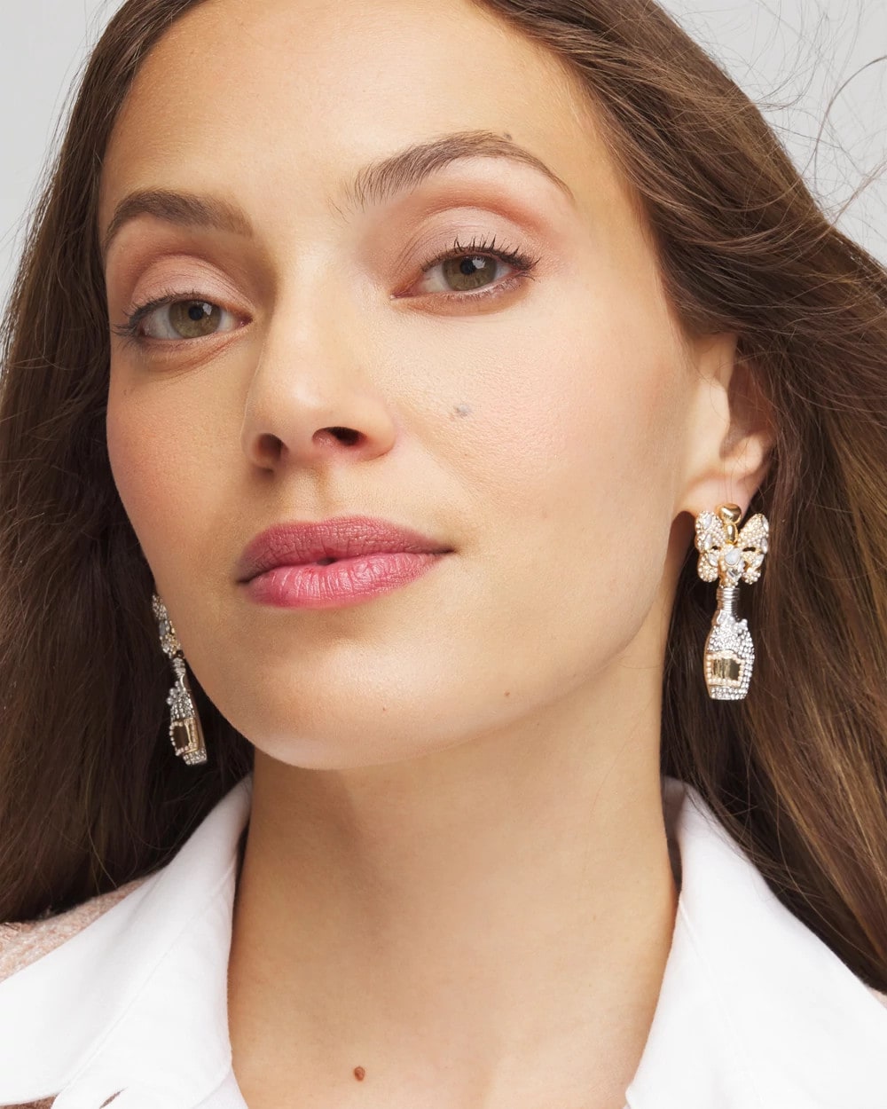 Champagne Bottle Drop Earrings