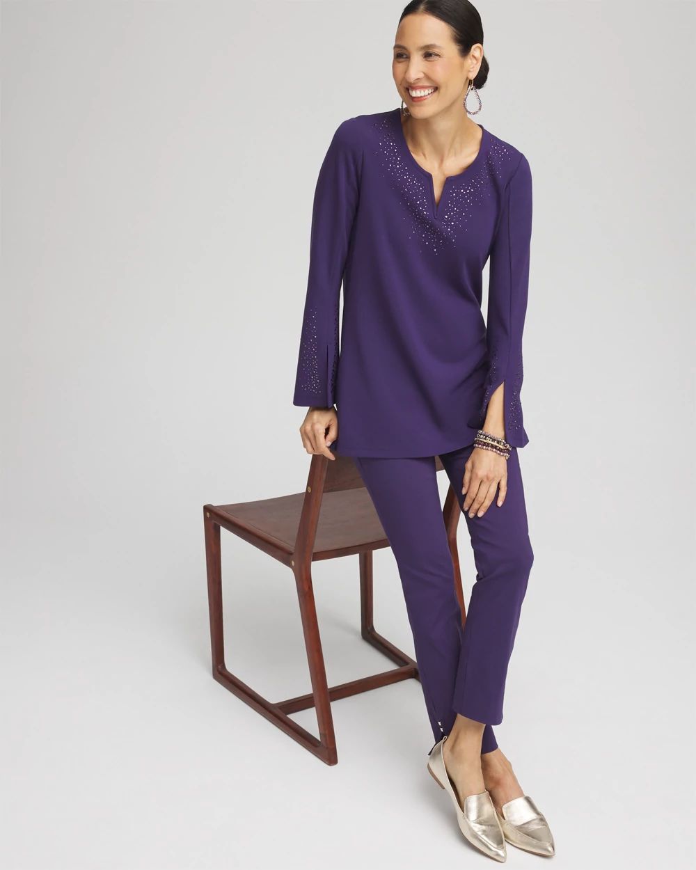 Embellished Ponte Tunic