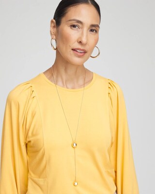 Adjustable Gold Tone Y-Necklace