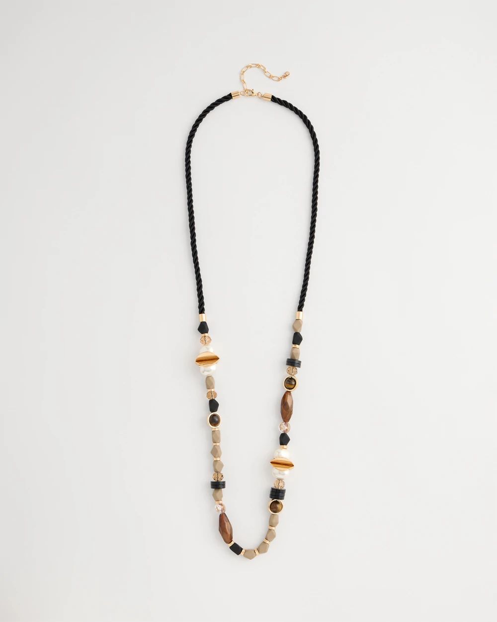 Single-Strand Resin Tiger's Eye Necklace