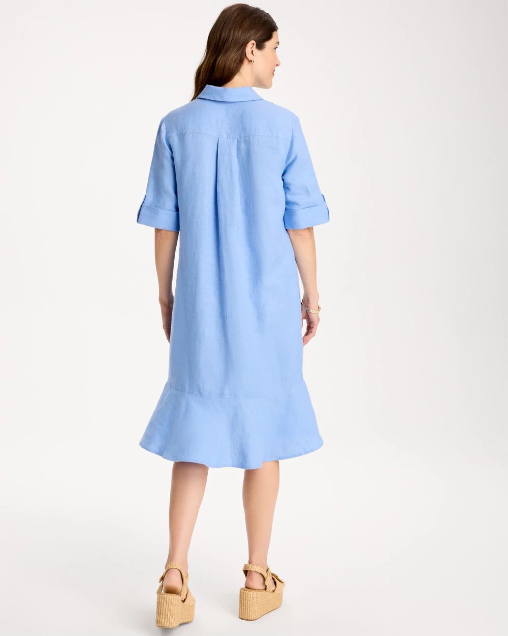 Linen Flounce Dress