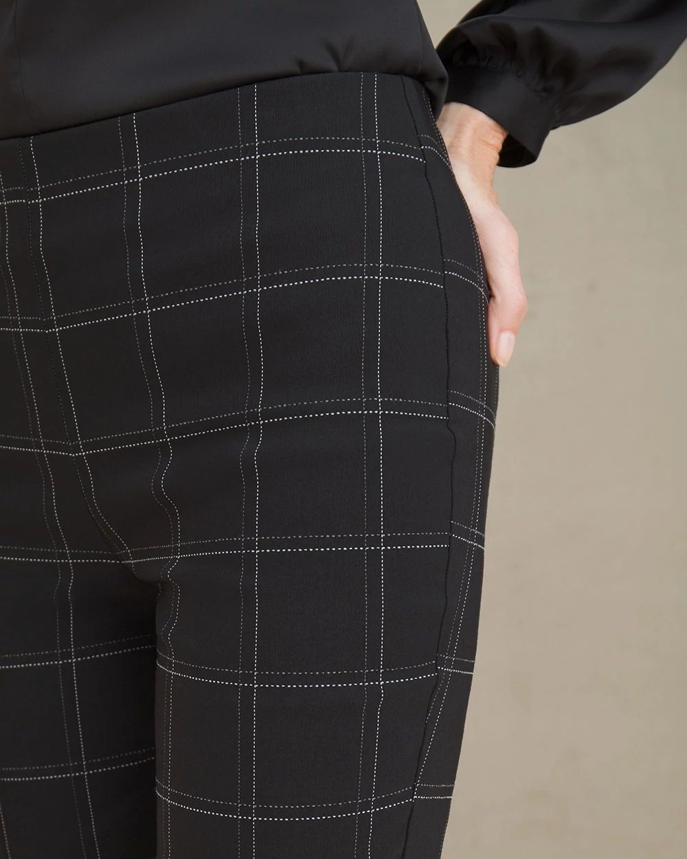 So Slimming Brigitte Windowpane Pants
