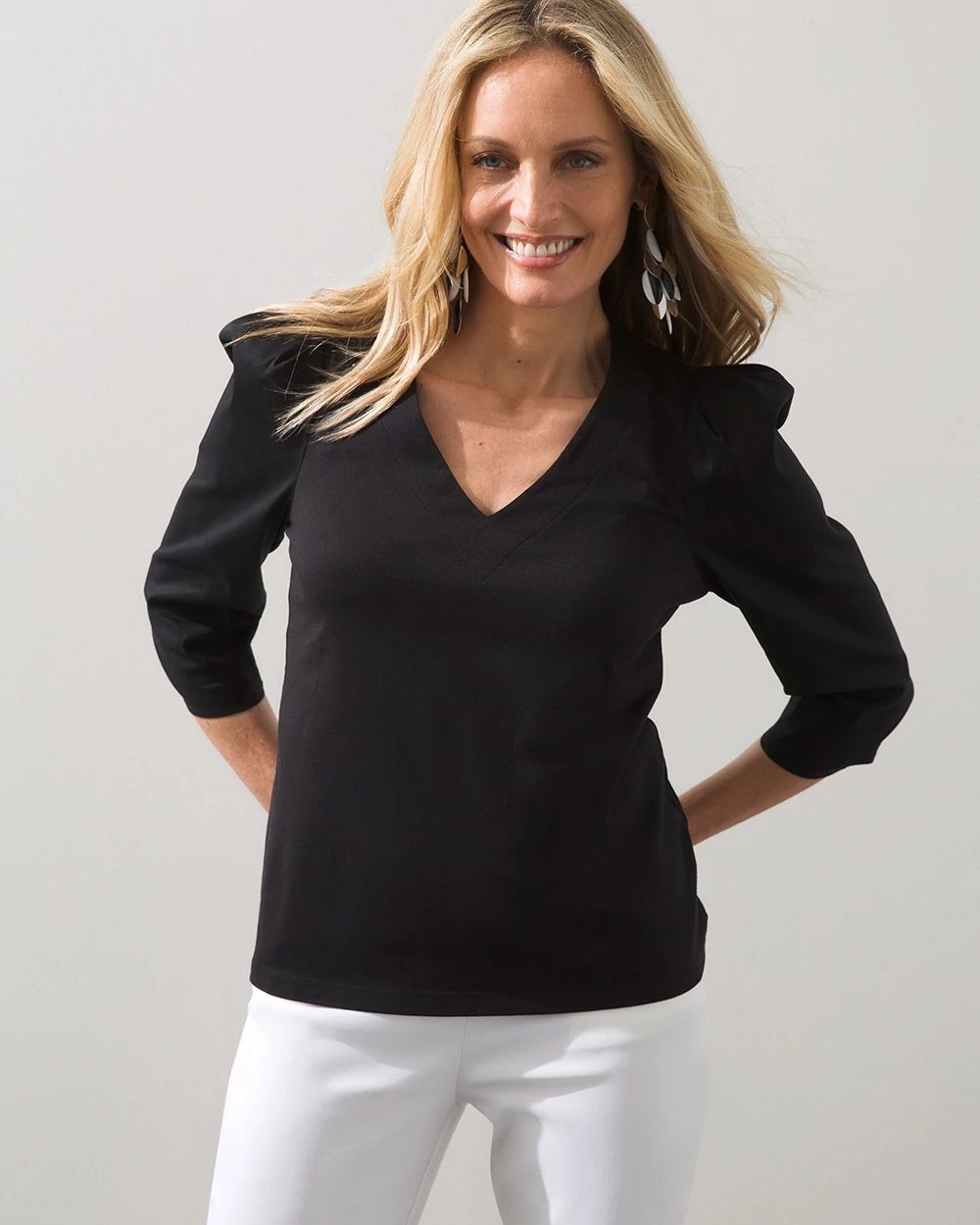 Puff Drape Sleeve Tee