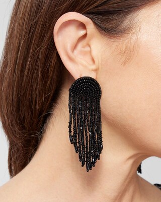 Black Fringe Earrings