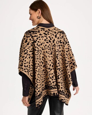 Tipped Animal Jacquard Ruana click to view larger image.