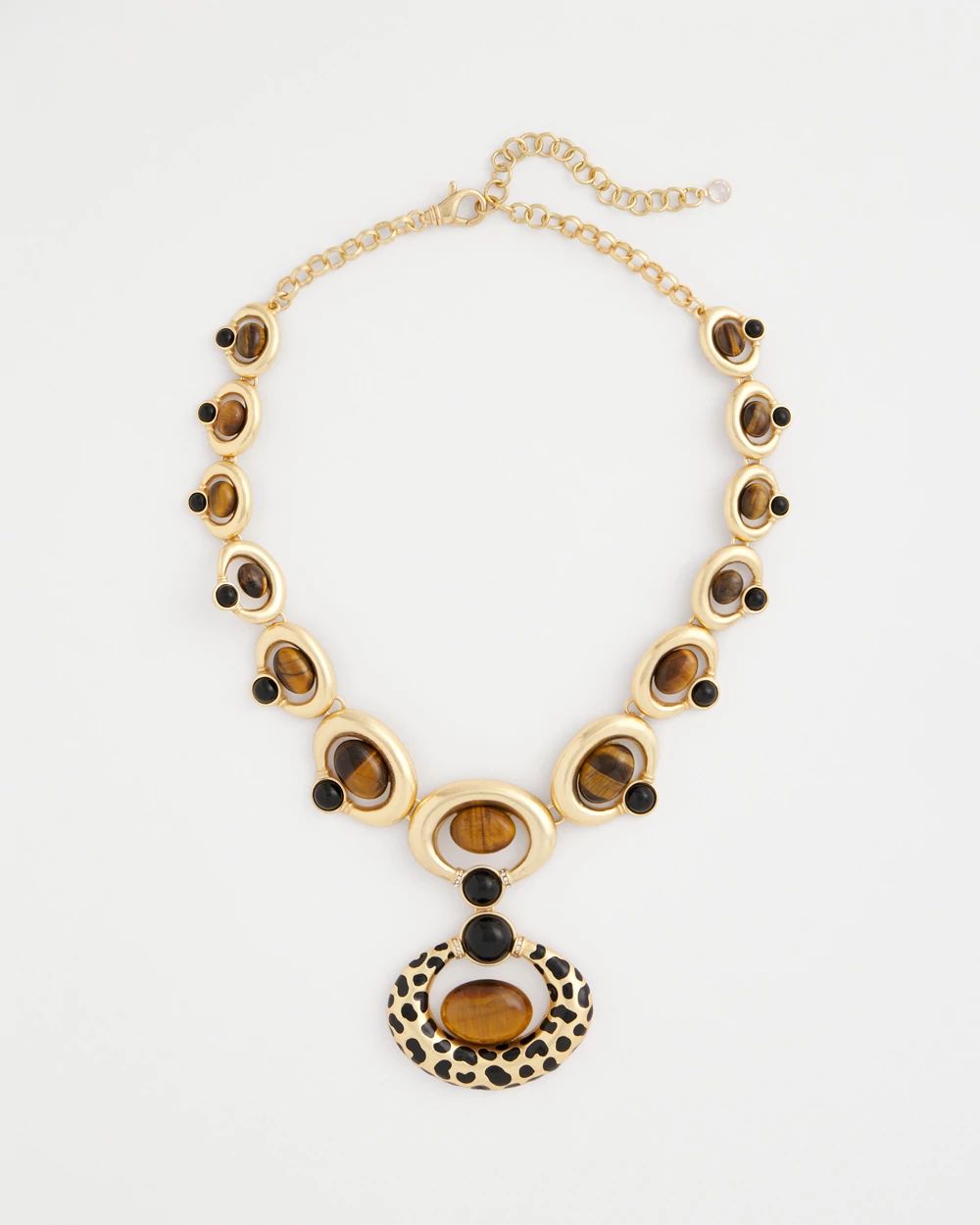 Chico's Originals Tiger's Eye Pendant Necklace click to view larger image.