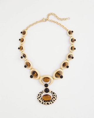 Chico's Originals Tiger's Eye Pendant Necklace click to view larger image.