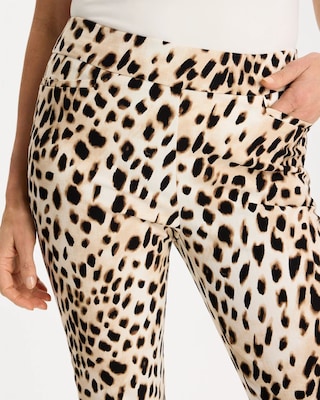 Animal Print Brigitte™ Slim Pull-On Crop Pant click to view larger image.