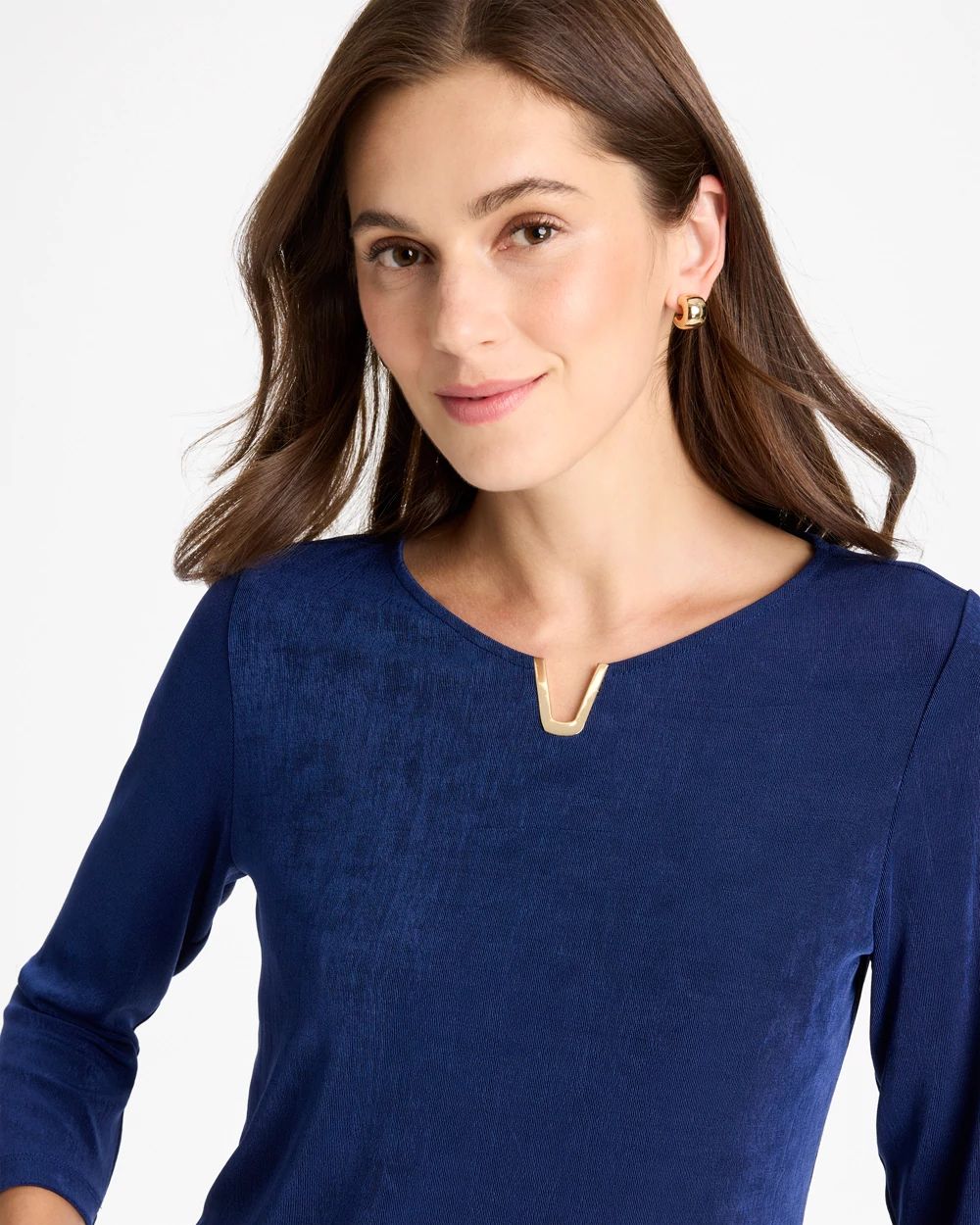Travelers™ Embellished V-Neck Top click to view larger image.