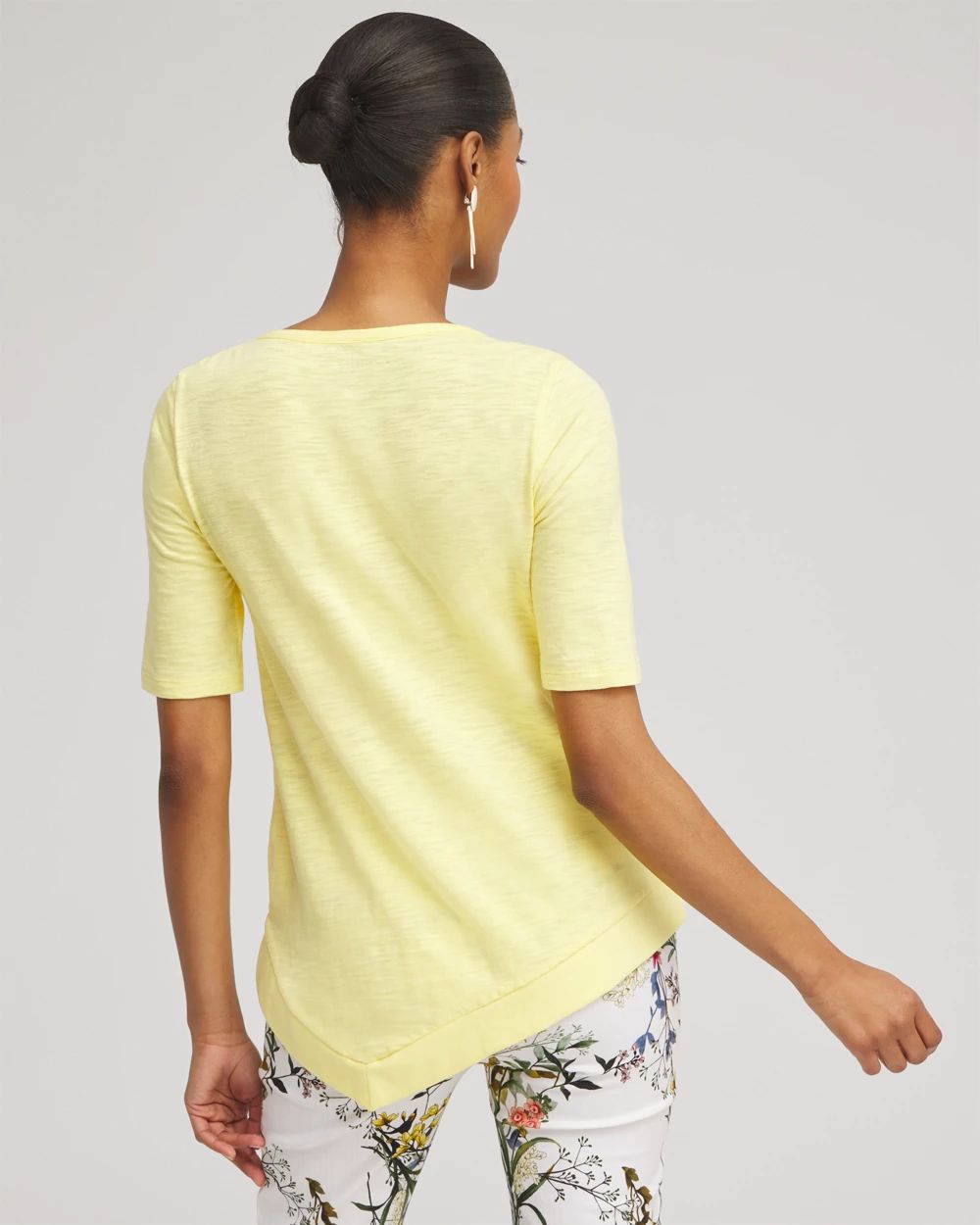 Asymmetrical Elbow Sleeve Tee