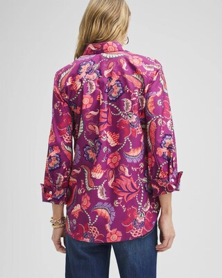 No Iron™ Stretch Paisley Shirt click to view larger image.