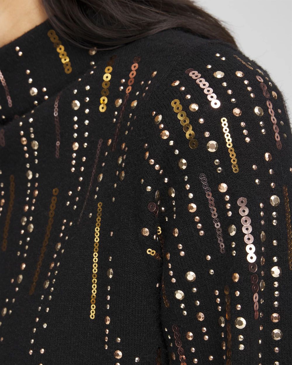 Ombré Sequin Pullover Sweater
