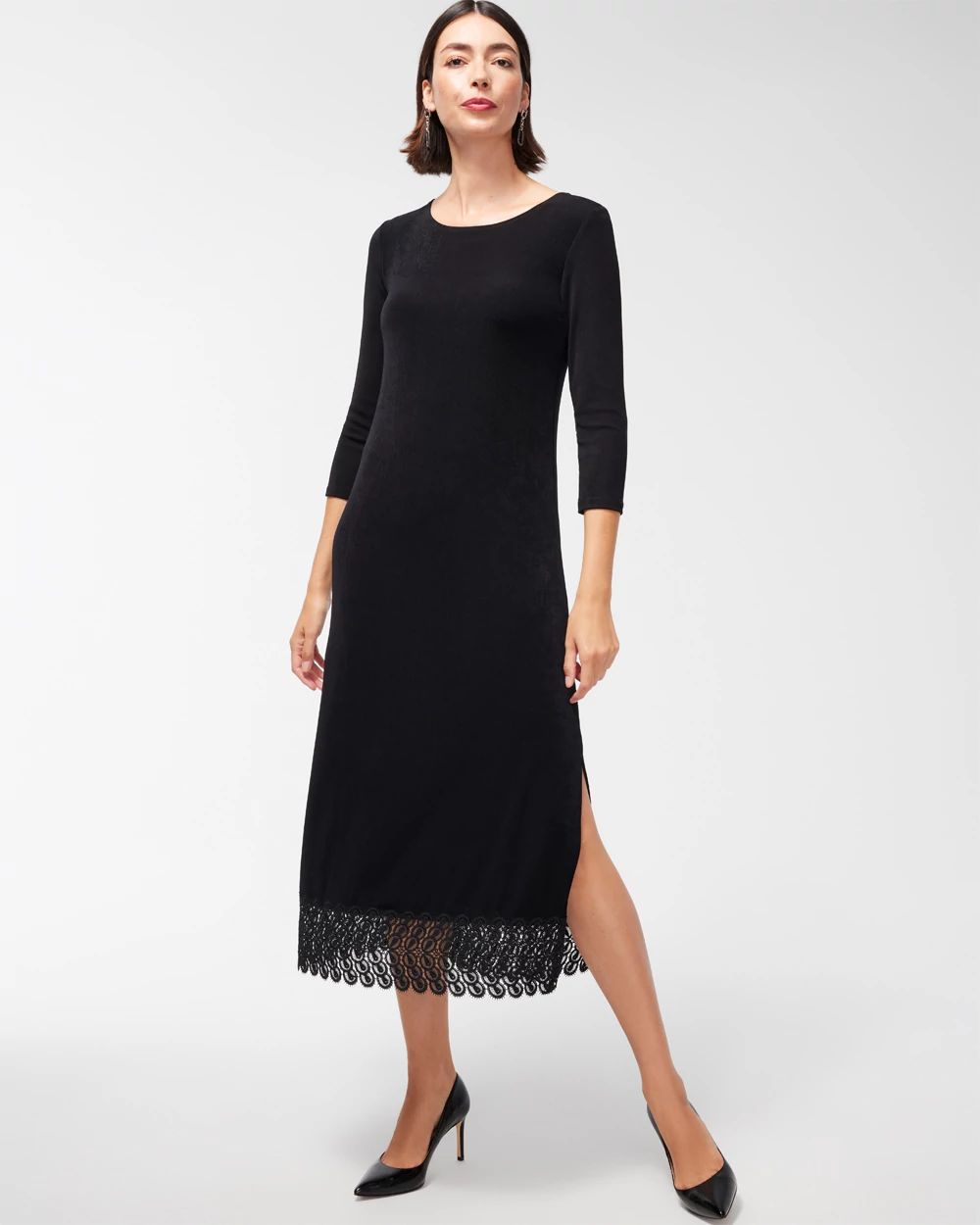 Travelers Lace Hem Maxi Dress